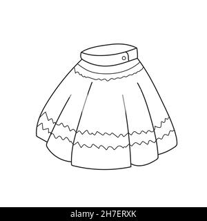 Simple coloring page. Skirt to be colored, the coloring book to educate ...