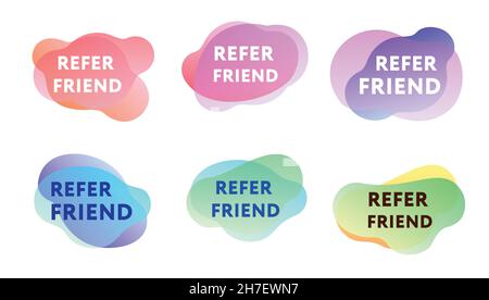 Set of colorful dynamic icon isolated on white backdrop Stock Vector