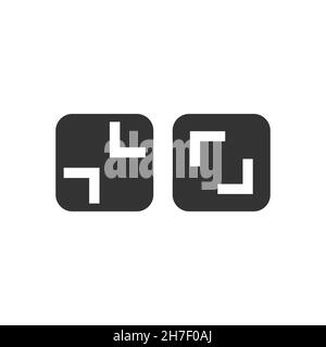 Collapse and expand icon. expand and shrink icon. Stock vector illustration isolated Stock Vector