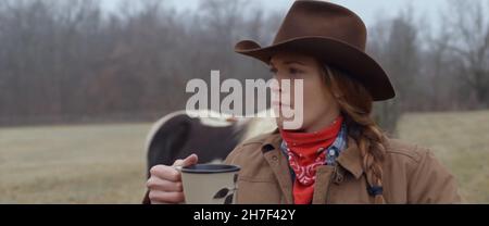 CHRISTMAS AT THE RANCH, Amanda Righetti, 2021. © Tello FIlms / Courtesy ...