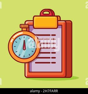 task deadline  concept isolated cartoon vector illustration in flat style Stock Vector