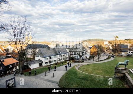 GOSLAR, GERMANY - Dec 30, 2019: A scenic view of the Imperial Palace of Goslar in Germany on a cloudy sky