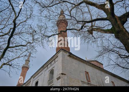 Green mosque (yesil cami) in center of old capital city of ottoman