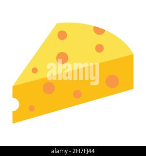 Cheese vector icon triangle block cheese yellow milk food symbol for your web design, logo, infographic, UI. illustration Stock Vector