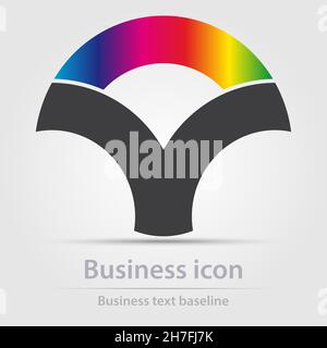 Originally designed color abstract vector business icon for creative design tasks Stock Vector