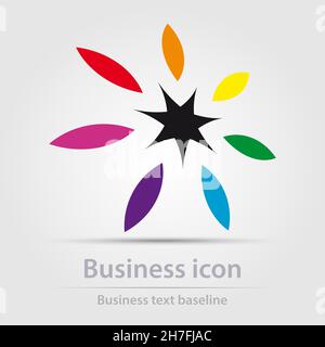 Originally designed color abstract vector business icon for creative design tasks Stock Vector