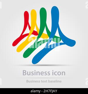 Originally designed color abstract vector business icon for creative design tasks Stock Vector