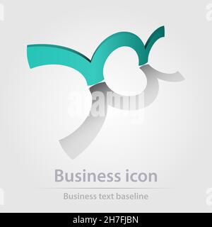 Originally designed color abstract vector business icon for creative design tasks Stock Vector