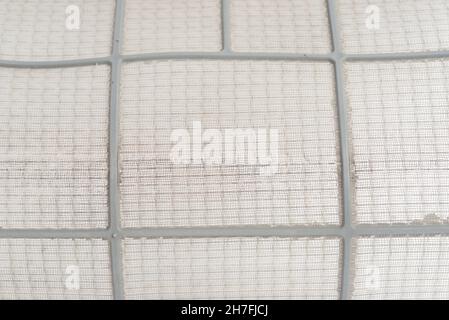 close up  texture Air  conditioner filter, should be cleaning protect your healthcare. Stock Photo