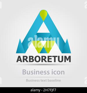 Originally designed color abstract vector business icon for creative design tasks Stock Vector