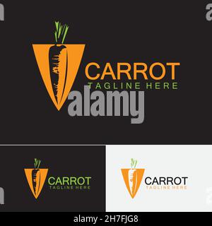 Carrot logo vector icon illustration design template Stock Vector
