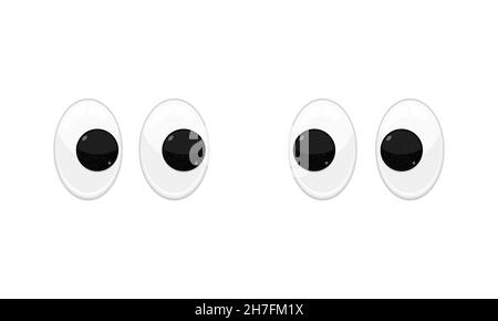 Plastic Toy Safety Wobbly Eyes Flat Style Design Vector Illustration  Isolated On White Background Stock Illustration - Download Image Now -  iStock