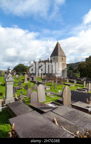 St Eilian's Church, Llaneilian, Anglesey, wales Stock Photo