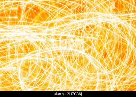 Beautiful abstract fiery circle on a black background. Stock Photo