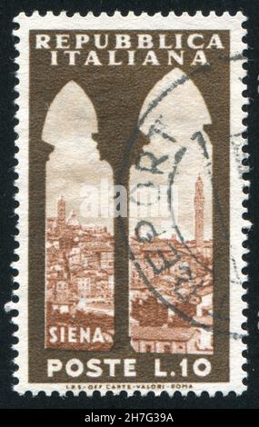 ITALY - CIRCA 1953: stamp printed by Italy, shows Siena, circa 1953 Stock Photo