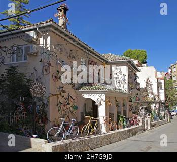 The House of the bicycles in Cazorla Spain / La Casa de las Bicicletas. Stock Photo