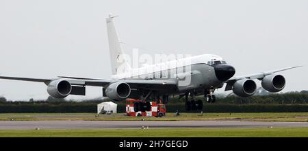 RAF Rivet Joint, RC135W, RAF Waddington,  Lincolnshire, ZZ664 Stock Photo