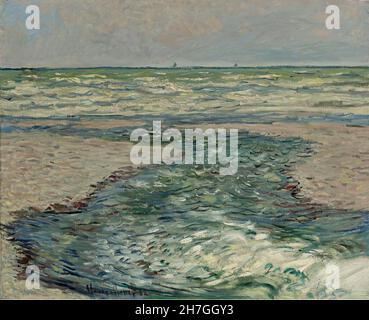 Claude Monet - The Seacoast of Pourville - Low Tide - 1882 Stock Photo