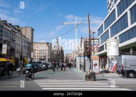 Belgium, Flanders, Antwerp the 2021-03-26. Illustration of the Belgian Flemish region of Flanders. The city of Antwerp. Photograph by Martin Bertrand. Stock Photo