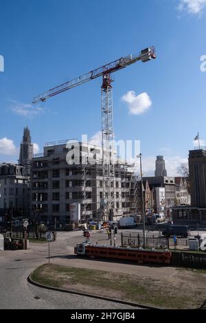 Belgium, Flanders, Antwerp the 2021-03-26. Illustration of the Belgian Flemish region of Flanders. The city of Antwerp. Photograph by Martin Bertrand. Stock Photo