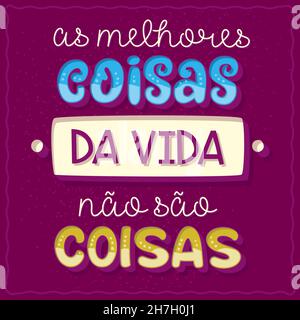 Premium Vector  Colorful motivational lettering phrase in brazilian  portuguese translation live a free life