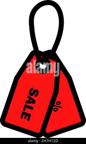 Discount Tags Icon. Editable Bold Outline With Color Fill Design. Vector Illustration. Stock Vector