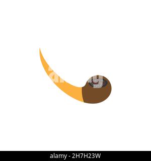 Flat tobacco pipe icon. Retro smoke symbol. Vintage cigarette sign. Logo design element Stock Vector