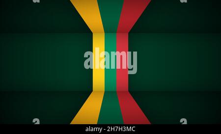 EPS10 Vector Patriotic background with Lithuania flag colors. An element of impact for the use you want to make of it. Stock Vector