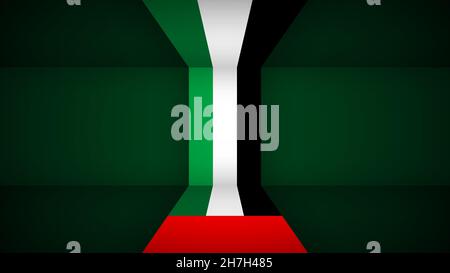 EPS10 Vector Patriotic background with UAE flag colors. An element of impact for the use you want to make of it. Stock Vector