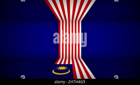 EPS10 Vector Patriotic background with Malaysia flag colors. An element of impact for the use you want to make of it. Stock Vector