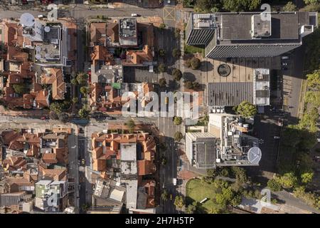 Aerial view of the architecture in Bogota, Colombia Stock Photo
