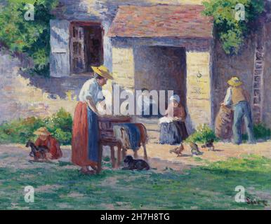 Maximilien Luce - The Farm at Bessy-sur-Cure - 1906-07 Stock Photo