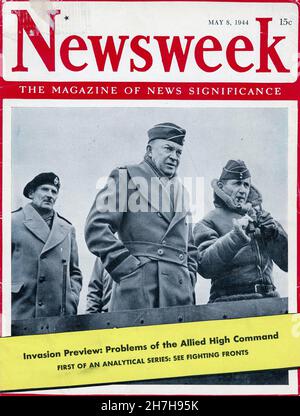 8 May 1944 Newsweek Magazine Cover, USA Stock Photo