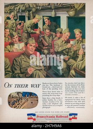 Full page of 1940s old vintage original adverts advertising in magazine ...