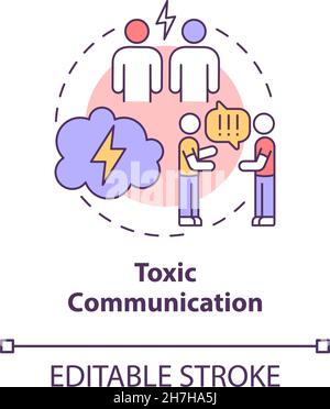 Toxic communication concept icon Stock Vector