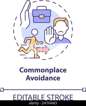 Commonplace avoidance concept icon Stock Vector