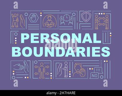 Individual boundaries word concepts banner Stock Vector