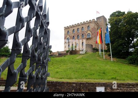Hambach Castle near Neustadt on the Palatinate Wine Route, Rhineland-Palatinate, Germany Stock Photo