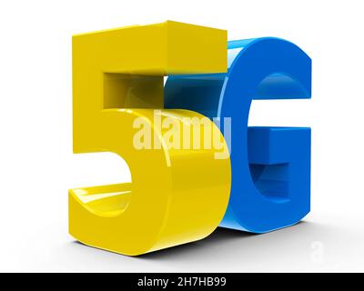 5G icon. Internet button on white background Stock Photo - Alamy