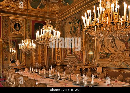 The Dining Room Torino Palazzo Reale - Turin Royal Palace, Italian, Italy Goblin Stock Photo