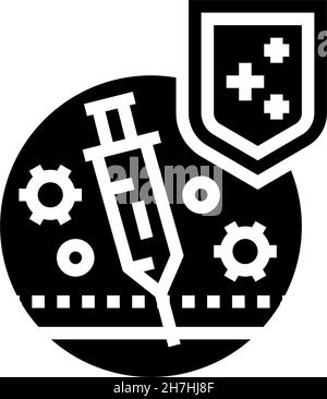 body immunity defense glyph icon vector illustration Stock Vector Image ...