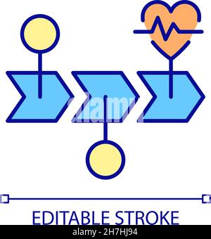 Establish baseline RGB color icon Stock Vector