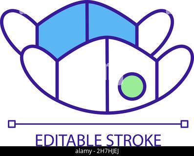Wearing masks during pandemic RGB color icon Stock Vector