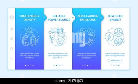 Innovative nuclear energy onboarding vector template Stock Vector
