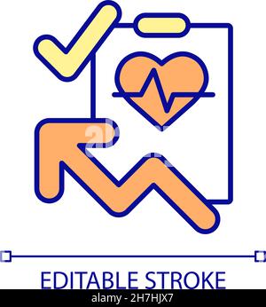 Improve heart health RGB color icon Stock Vector Image & Art - Alamy