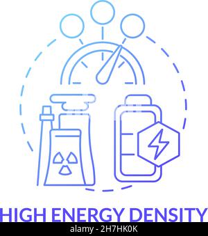 High energy density blue gradient concept icon Stock Vector