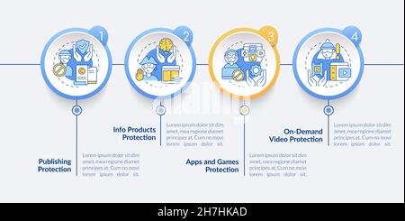 Original works protection vector infographic template Stock Vector