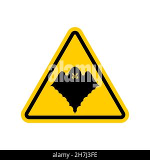 Attention Ghost. Caution Spooky. Yellow triangle road sign Stock Vector
