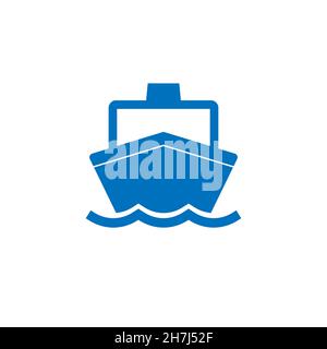 Boat, sail, sailing, ship, yacht icon. Vector illustration, flat design. Stock Vector