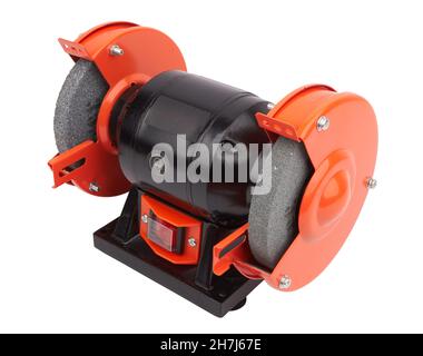Electric grinding machine isolated on white background Stock Photo